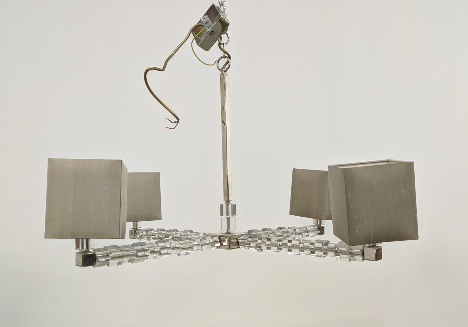 PORTA ROMANA CHANDELIER, 45cm drop, not including ceiling rose with shades. - Image 3 of 8