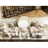 DINNER SERVICE, English fine bone China royal Worcester, Hyde Park, 12 place, 8 piece settings,