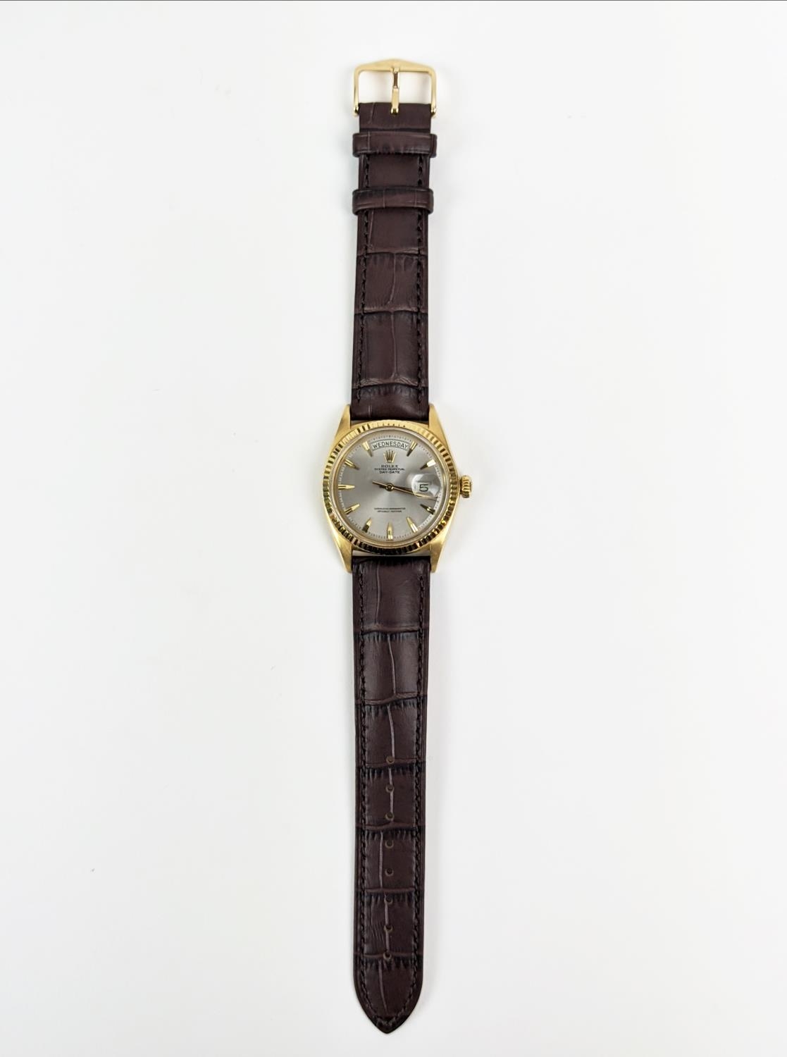 ROLEX OYSTER PERPETUAL DAY DATE WRISTWATCH, circa 1960, 18ct gold case, 36mm diameter, model