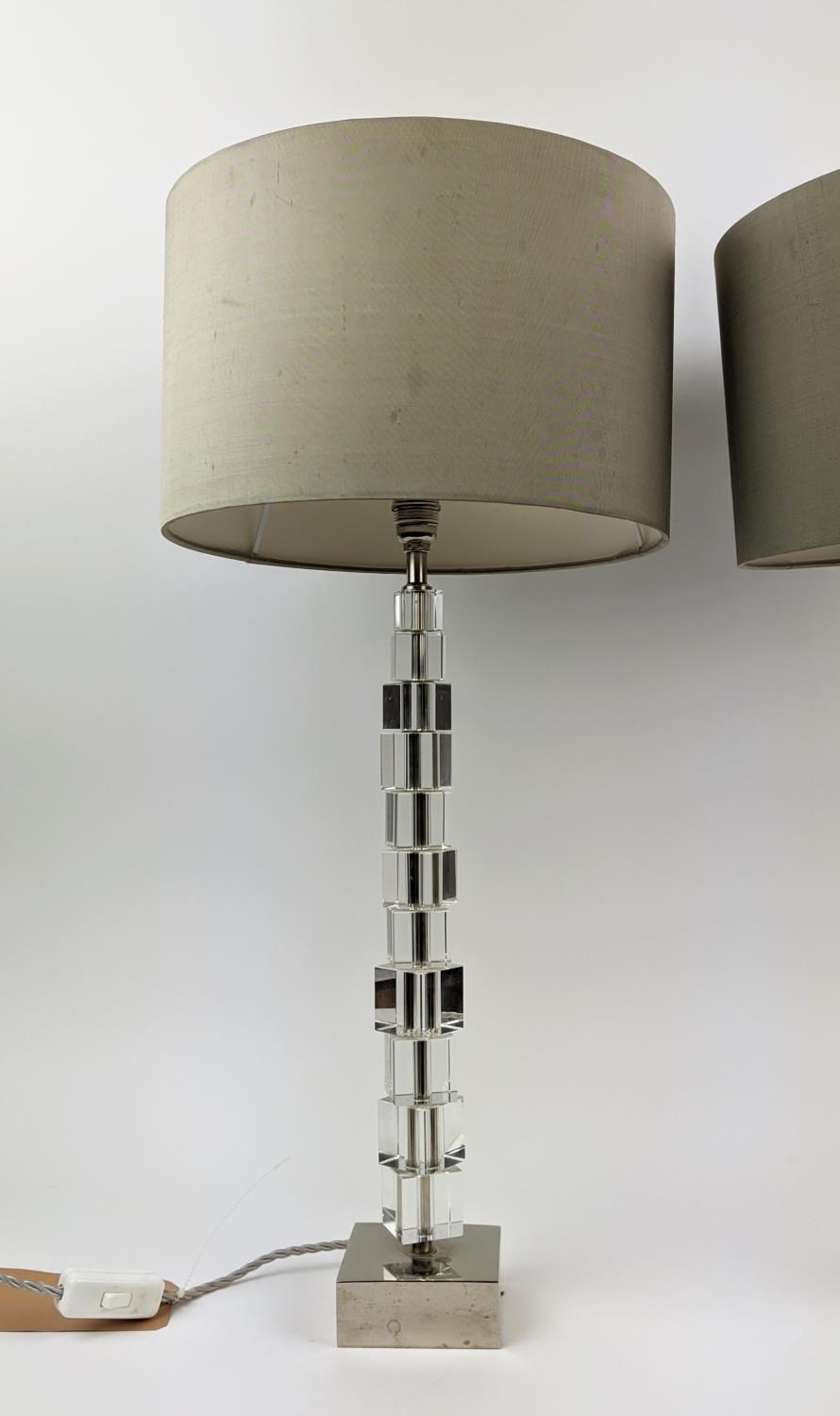 PORTA ROMANA TABLE LAMPS, a pair, with Porta Romana shades, 66cm H. (2) - Image 2 of 8