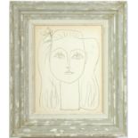 PABLO PICASSO, rare Francoise lithograph, signed in the plate 1946, printed by Mourlot, French