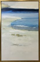 JULIA ROSS (USA, contemporary), 'Ocean edge', oil on canvas, 152cm x 91cm.