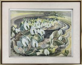 PETER HAWORTH (1889-1986, England/Canada), 'Sun bonnets, 1952', watercolour, signed, framed.