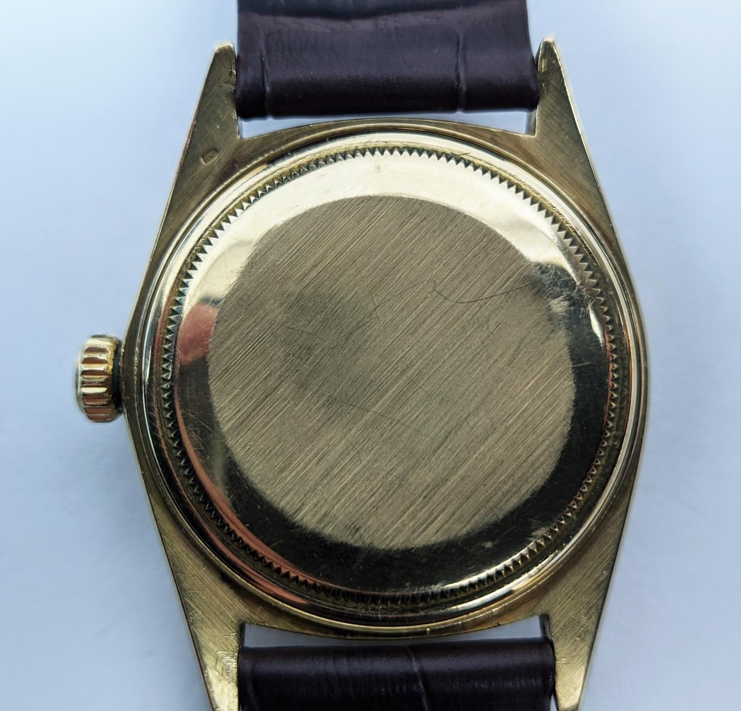 ROLEX OYSTER PERPETUAL DAY DATE WRISTWATCH, circa 1960, 18ct gold case, 36mm diameter, model - Image 8 of 11