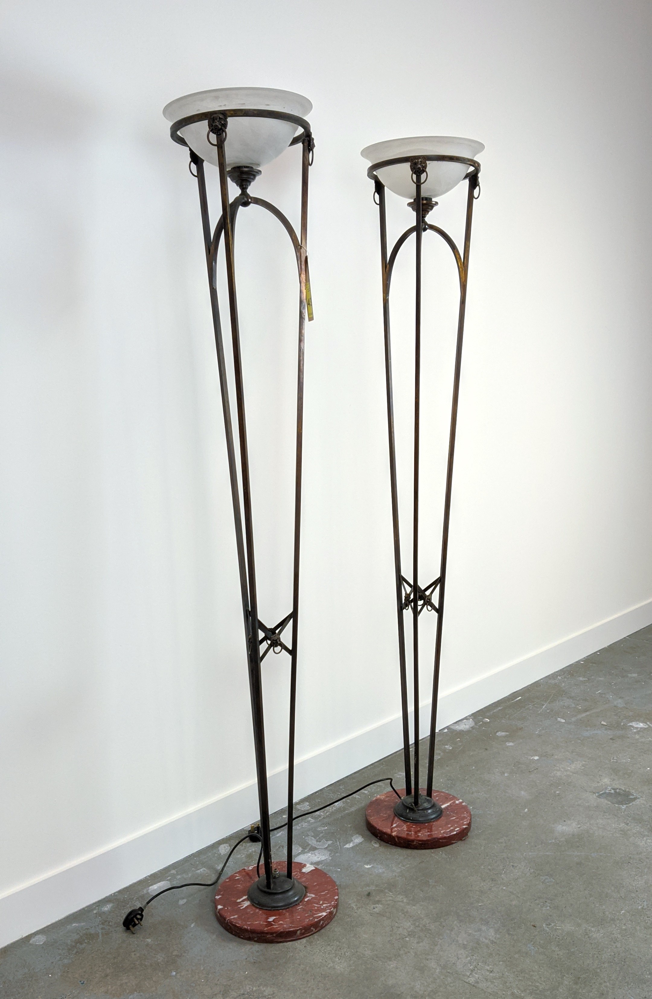 CHRISTOPHER HYDE WIMBLEDON FLOOR LAMPS, a pair, 179cm H approx. (2) - Image 2 of 9