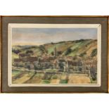 SHERMAN CLARK HOEFLICH 'Charentenay', watercolour, 33cms x 54cms ,signed and dated '61.