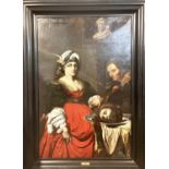 MANNER OF GERARD SEGHERS, 'Judith and Holofernes', oil on canvas, 164cm x 108cm, framed.