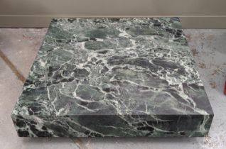 FENDI CASA QUADRAM LOW TABLE, square verde alpi marble, 100cm x 100cm x 24cm H.