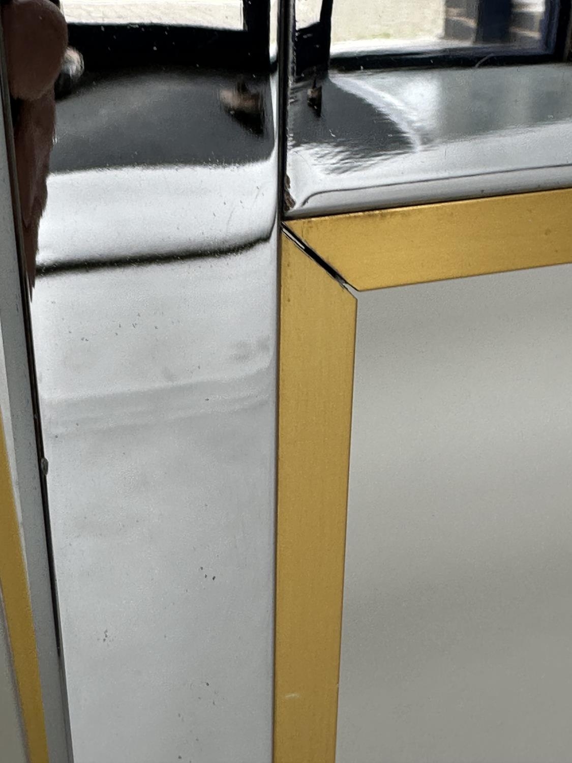 CONSOLE TABLE, 1970s Italian style brass and chrome framed rectangular plate glass, 135cm W x 72cm H - Bild 5 aus 8