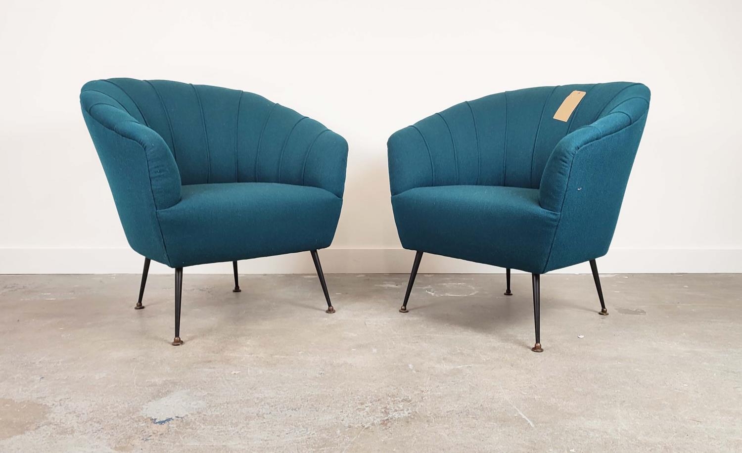 ARMCHAIRS, a pair, vintage Italian, in later Zimmer & Rohde infinity upholstery, 81cm W. (2) - Image 2 of 5
