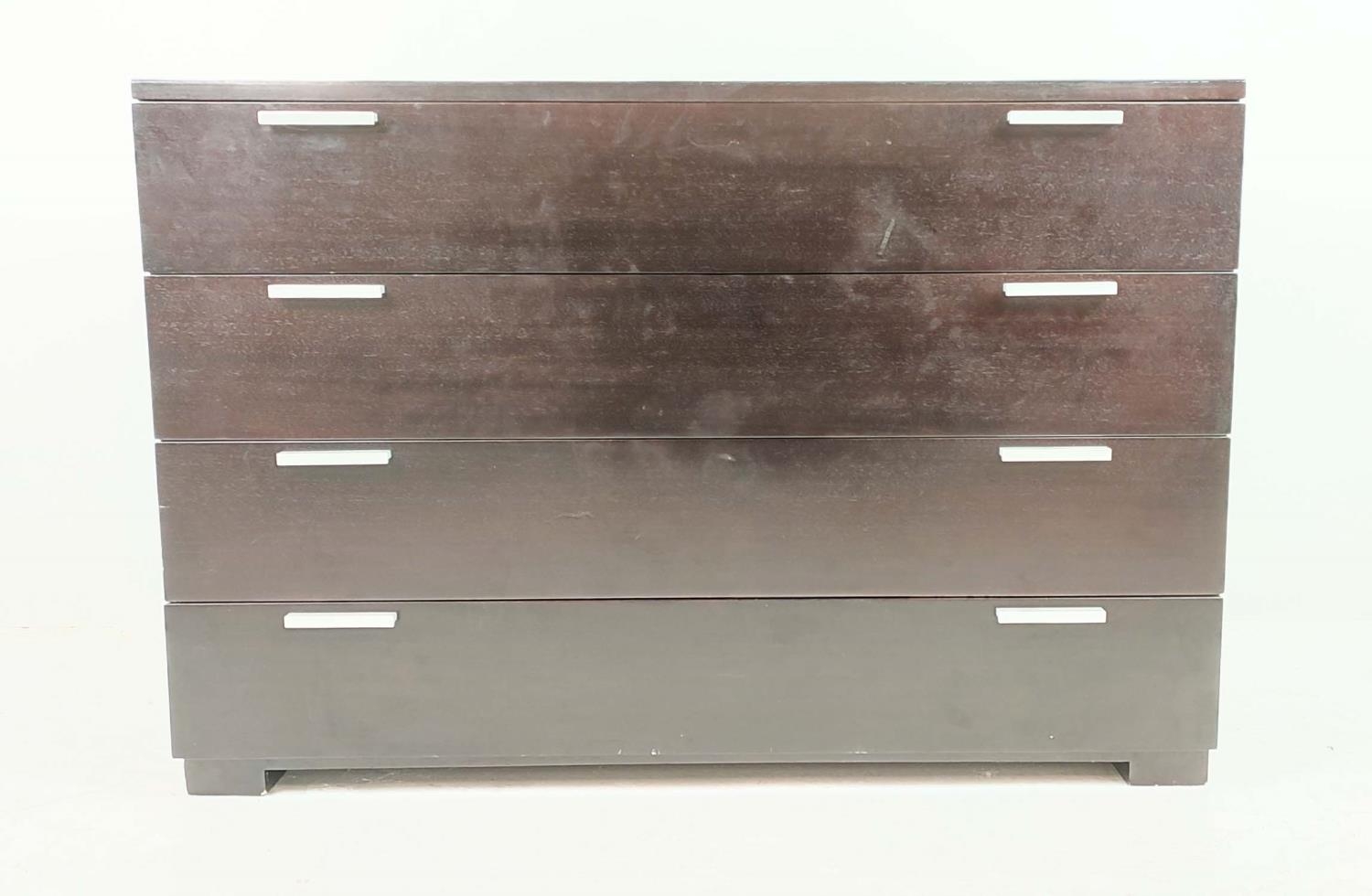 CHEST OF DRAWERS, contemporary design with four drawers, 120cm x 45cm x 81.5cm - Image 2 of 9