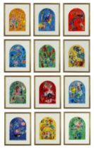 MARC CHAGALL, The Twelve Tribes, a set of twelve lithographs 1962, printed by Mourlot, 36.5cm x 31.