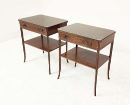 BEDSIDE TABLES, a pair, to match the previous lot, 60cm H x 60cm x 40cm. (2)