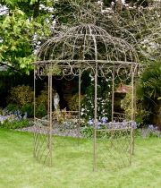 ARCHITECTURAL GARDEN PERGOLA, metal, Regency style, 300cm x 225cm x 225cm.