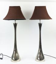 COACH HOUSE TABLE LAMPS, a pair, with brown shades, 80.5cm H approx. (2)