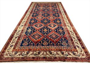 PERSIAN TRIBAL SHIRAZ KELLEH CARPET, 360cm x 175cm.