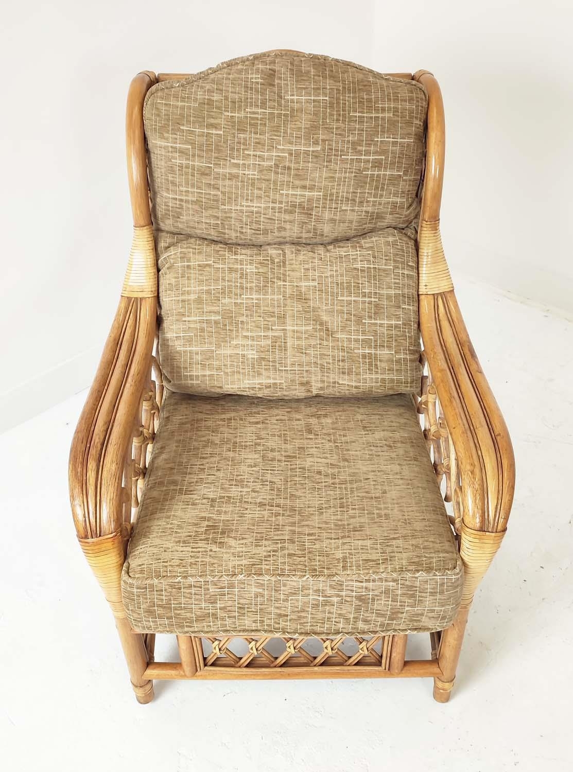 DUNO 'RENO' ARMCHAIRS, a pair, rattan and wicker, with cushion seats and back, 97cm h x73cm x - Image 5 of 6