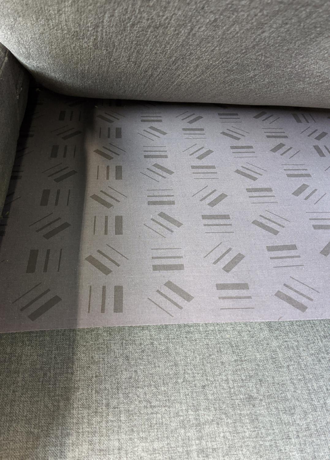 SOFA, grey upholstery, 78cm H x 188cm W. - Image 7 of 8