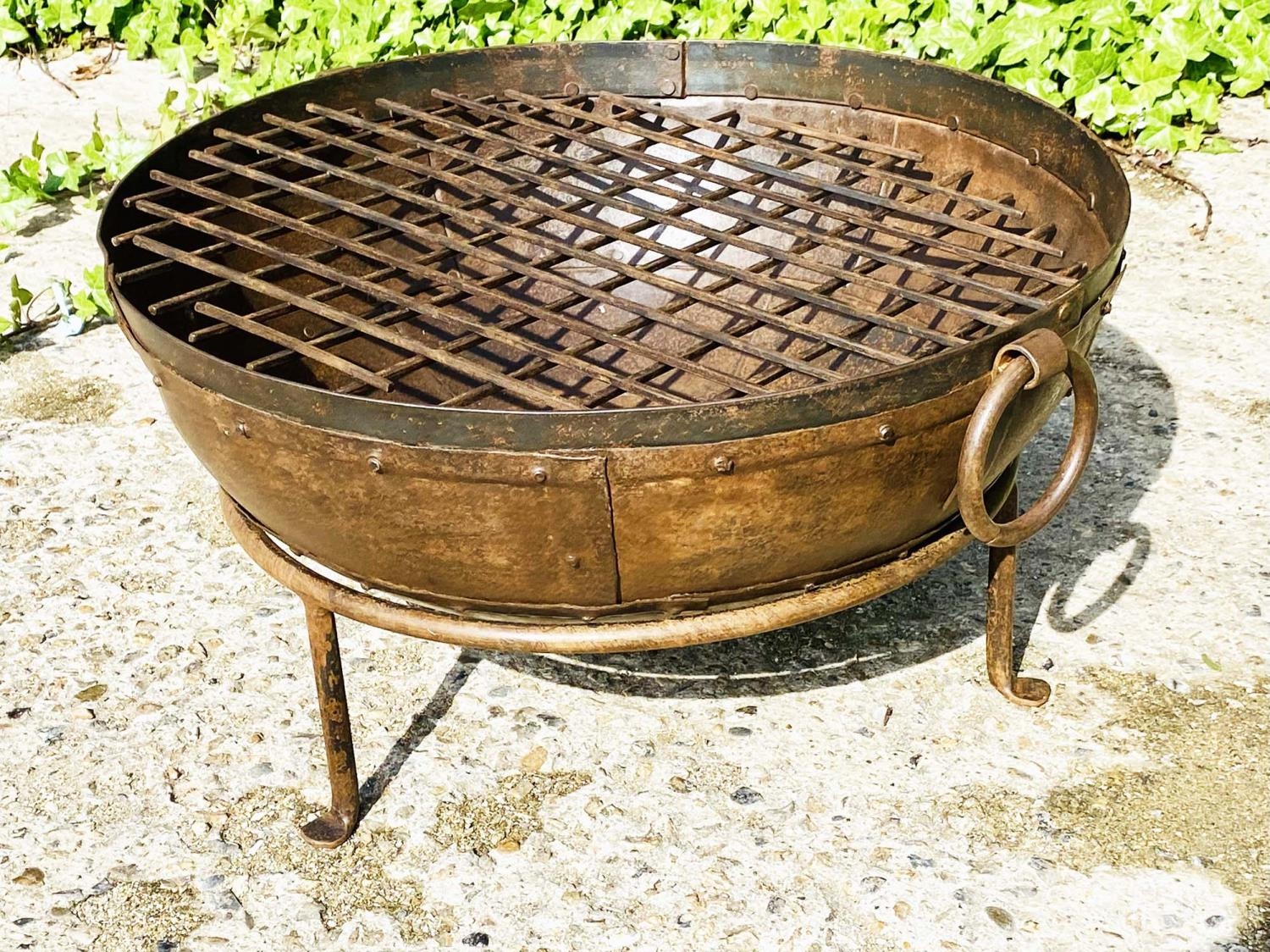 KADAI FIRE BOWL, on stand, 47cm x 64cm x 60cm. - Image 6 of 6