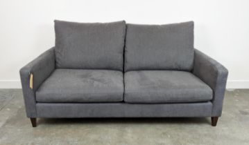 SOFA, grey upholstery, 78cm H x 188cm W.