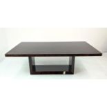 DINING TABLE, by Artedi, lacquered wood with extending leaves, extended 298cm L x 110cm W x 76cm H.