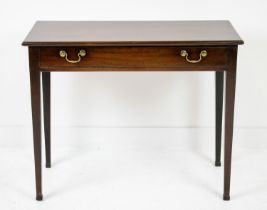 WRITING TABLE, George III mahogany with frieze drawer, 73cm H x 91cm x 44cm.