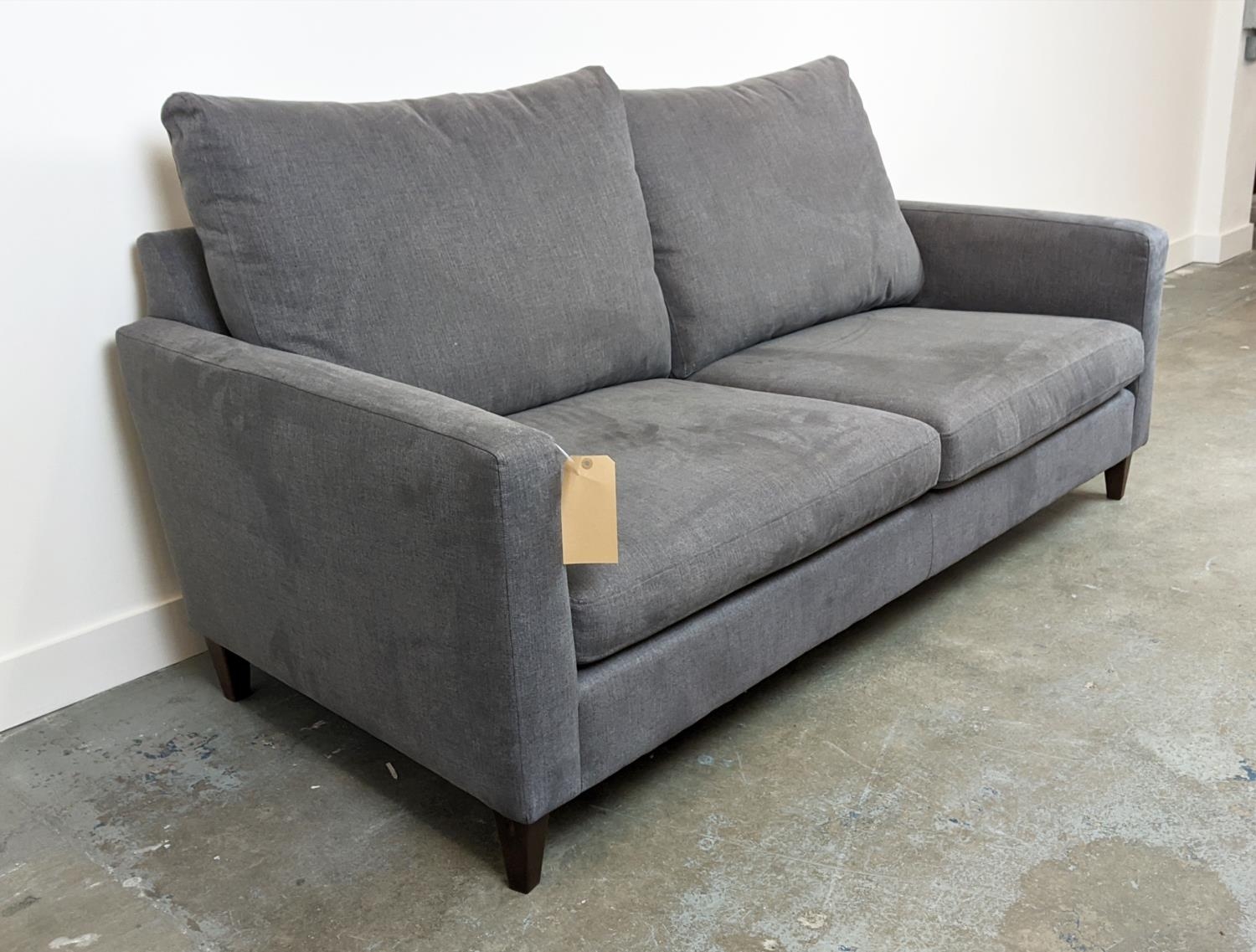 SOFA, grey upholstery, 78cm H x 188cm W. - Image 3 of 8