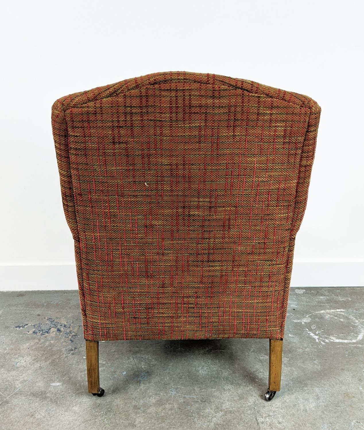 ARMCHAIR, Edwardian in tweed patterned chenille, 98cm H x 70cm x 75cm. - Image 6 of 6