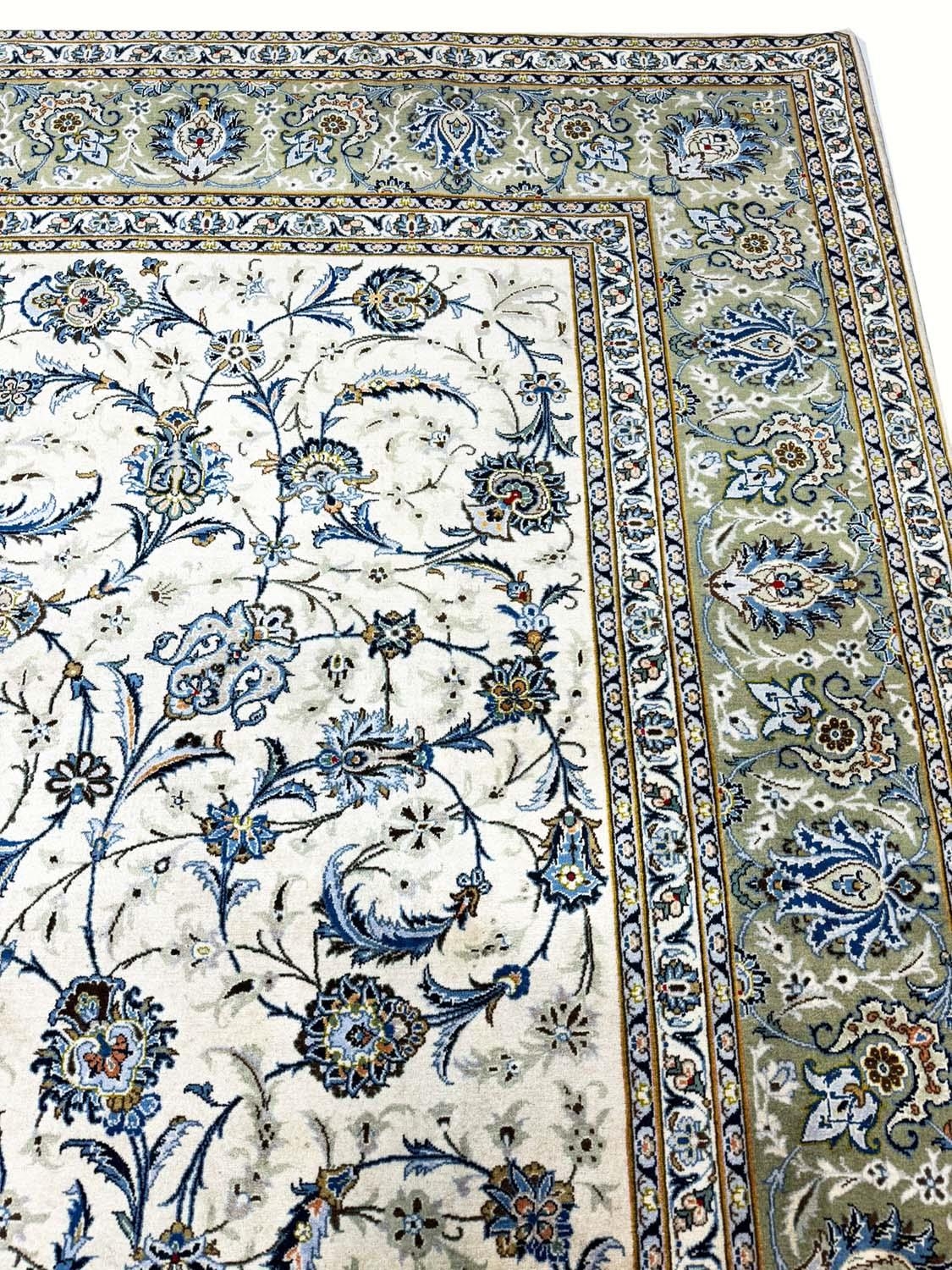 FINE SIGNED KURK KASHAN CARPET, 402cm x 310cm. - Image 2 of 4