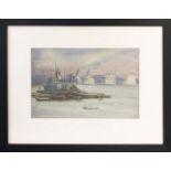 ATTRIBUTED TO WILLIAM ALISTER MACDONALD (1861-1948) 'Greenwich from the Thames', watercolour, 17cm x