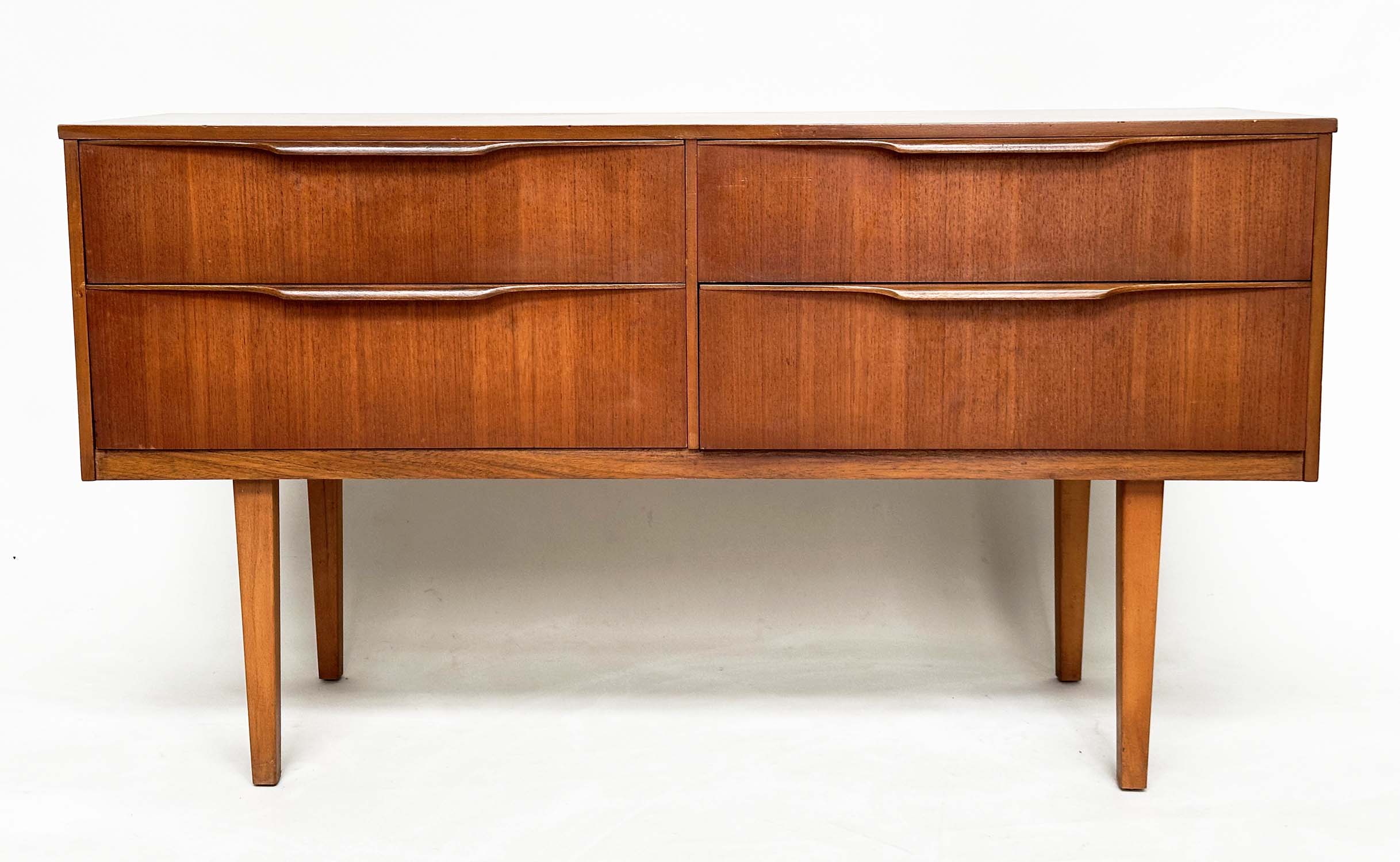 AUSTIN SUITE LOW CHEST, 1970s teak with four drawers, 128cm W x 70cm H x 41cm D. - Image 11 of 11