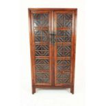 CHINESE CABINET, with lattice fronted doors and shelved interior, 186cm H x 95cm W x 42cm D.