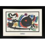 JUAN MIRO, 'Miro lithographie I, Plate XIII', lithograph, 32cm x 50cm, framed, published 1972,