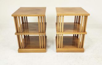 SIDE STANDS, a pair, contemporary, each 51cm W x 51cm D x 73cm H.