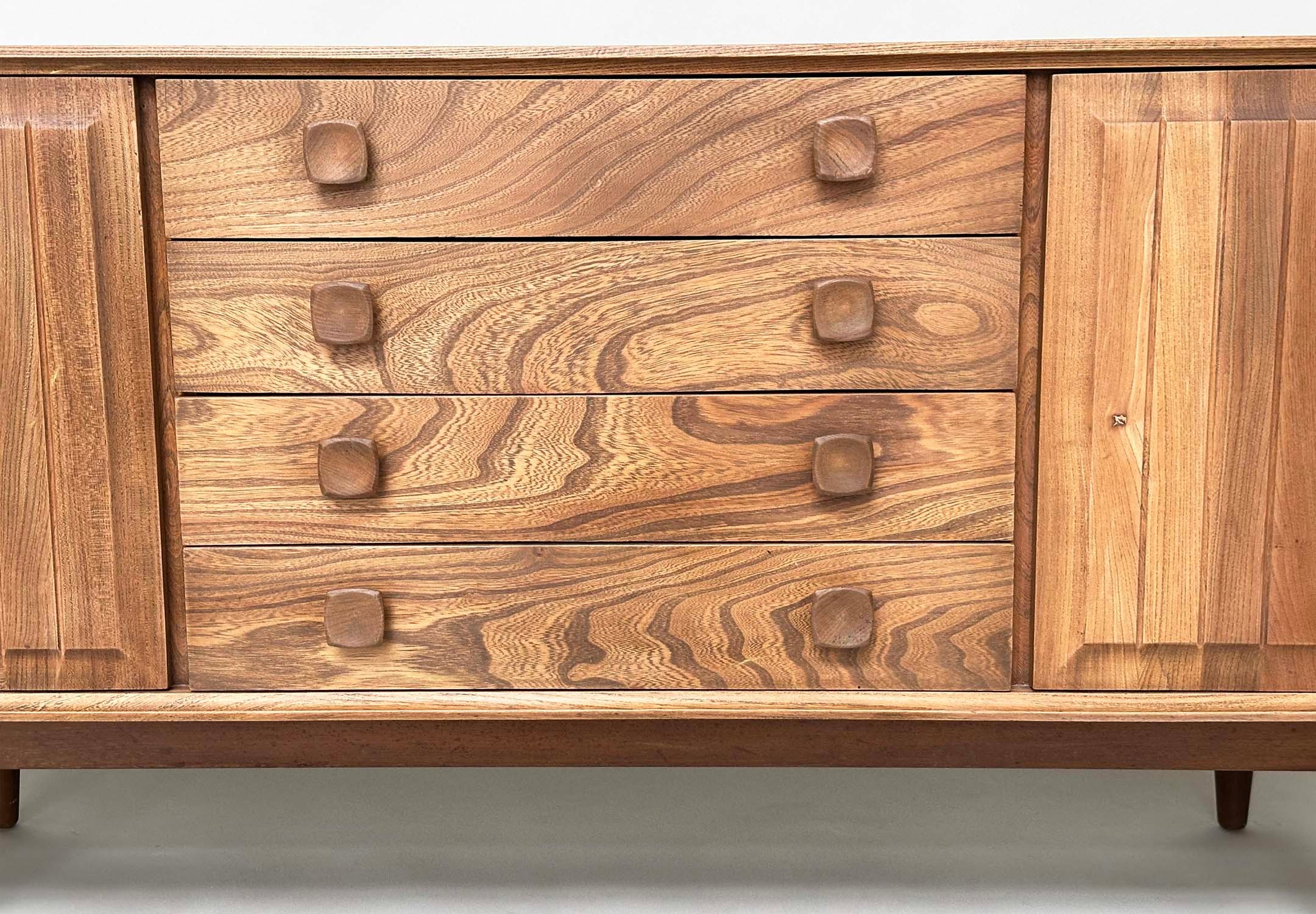 BRISTOW AND TOWNSEND SIDEBOARD, ensign elm with four drawers flanked by cupboards, 178cm W x 46cm - Image 3 of 13