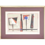 MICHAEL ROTHENSTEIN (1908-1993) 'Signals', lithograph in colours, 41cm x 56cm, framed.