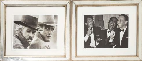 TROWBRIDGE GALLERY, 'The Rat Pack and Butch Cassidy', 52cm x 63cm. (2)