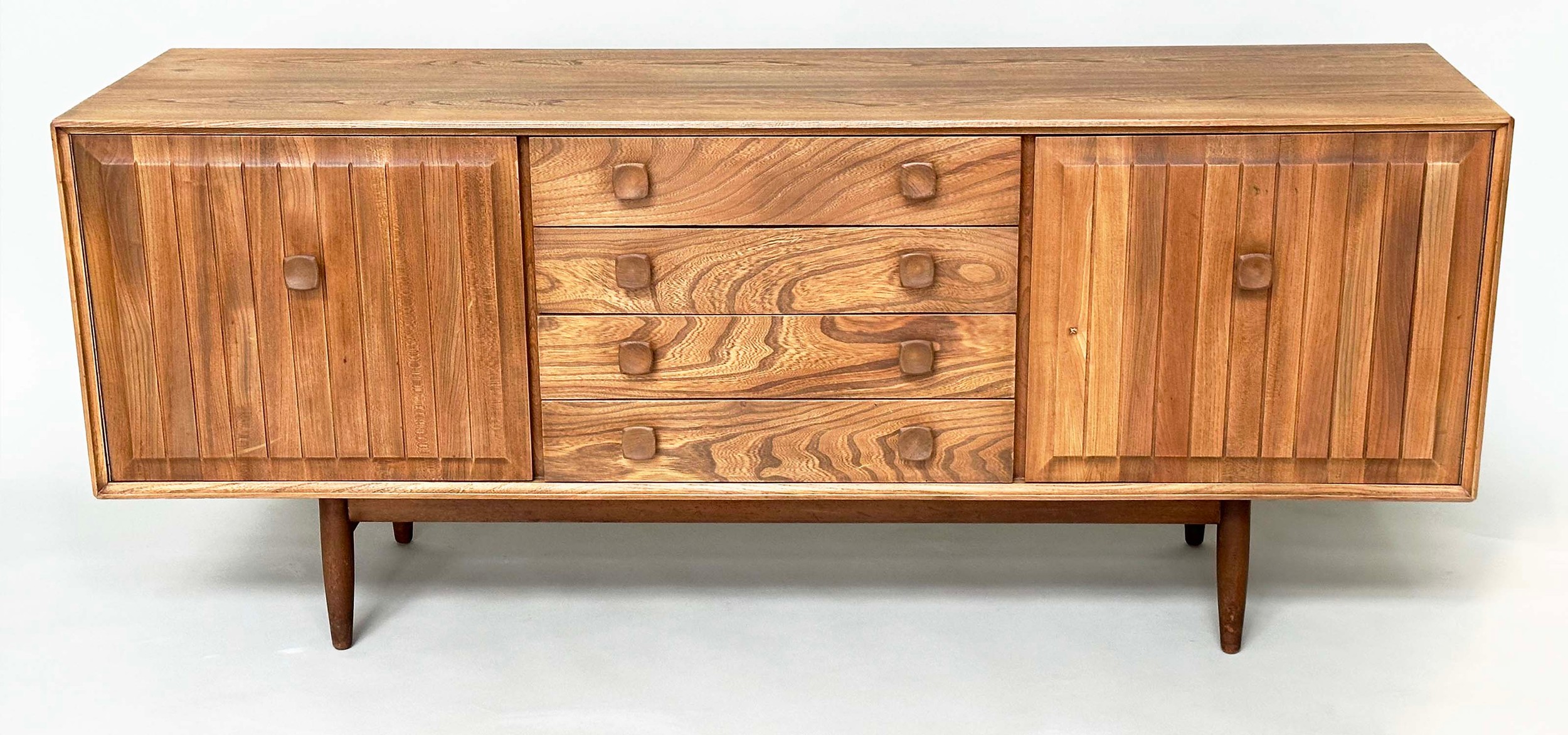 BRISTOW AND TOWNSEND SIDEBOARD, ensign elm with four drawers flanked by cupboards, 178cm W x 46cm - Image 2 of 13