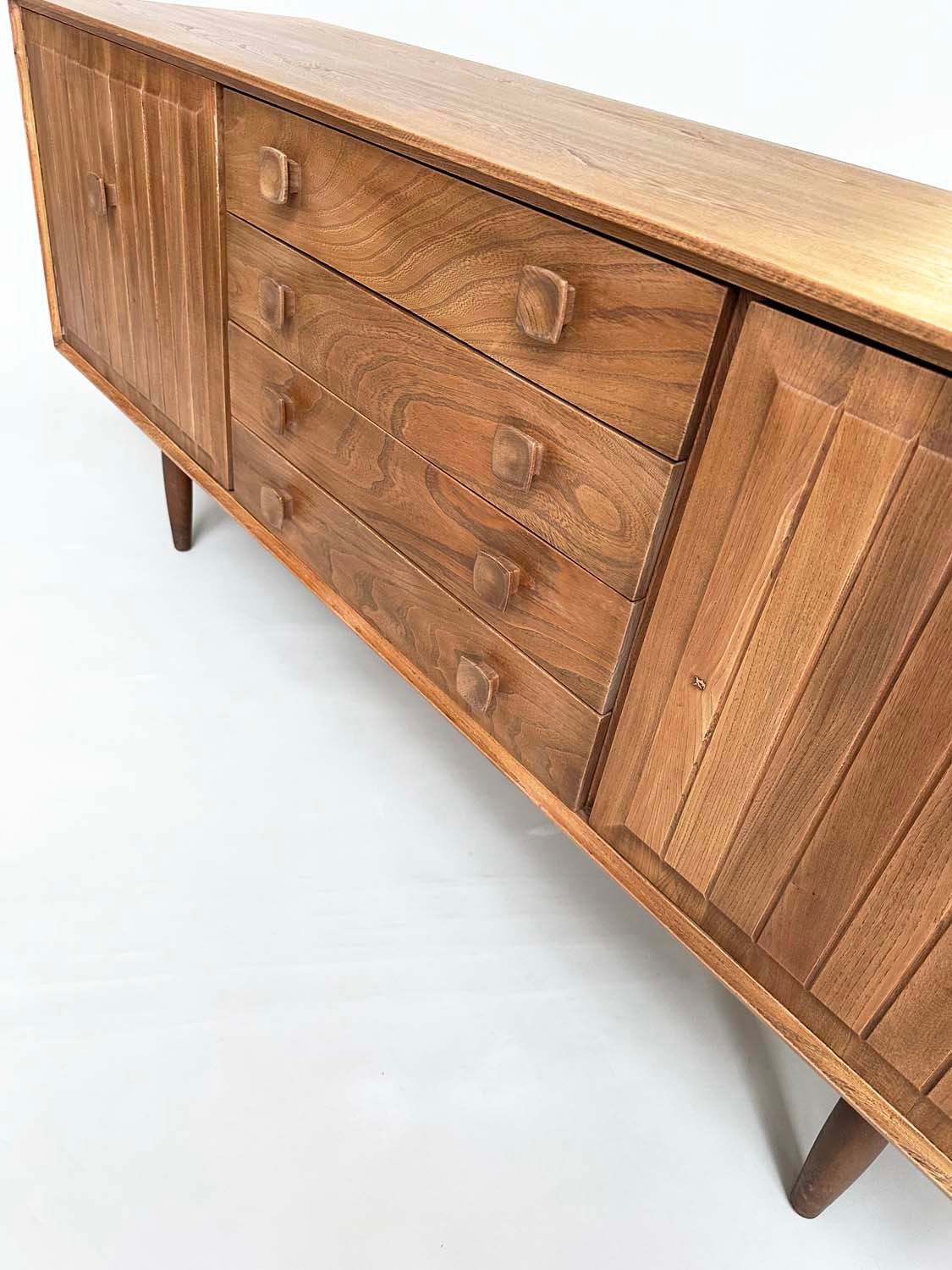 BRISTOW AND TOWNSEND SIDEBOARD, ensign elm with four drawers flanked by cupboards, 178cm W x 46cm - Image 13 of 13