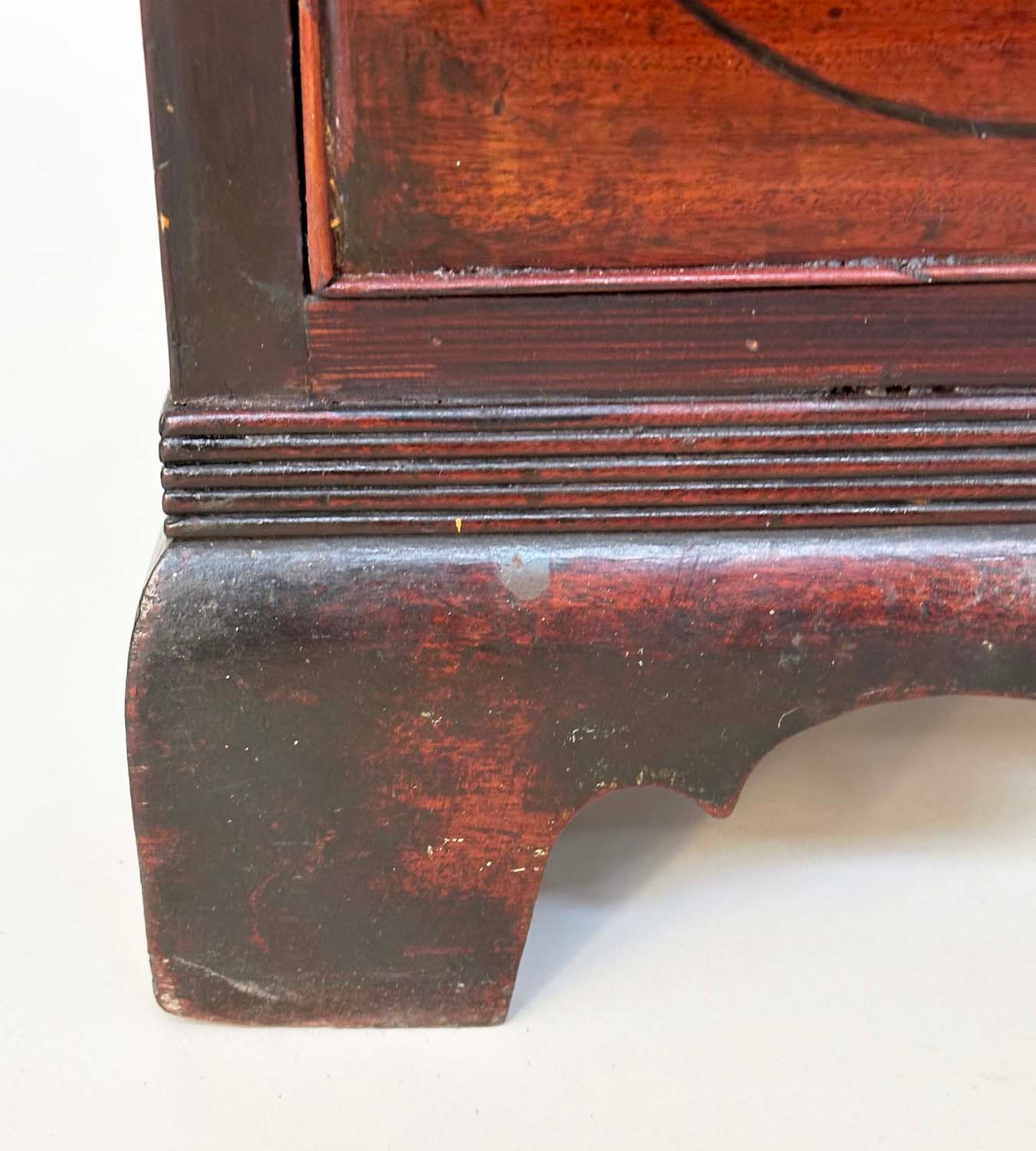 SCOTTISH HALL CHEST, early 19th century figured mahogany of adapted shallow proportions with real - Image 5 of 8