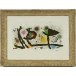 JOAN MIRO, Sculptures, large lithograph on BFK Rives, 1974 singed in the plate, 52cm x 73cm.