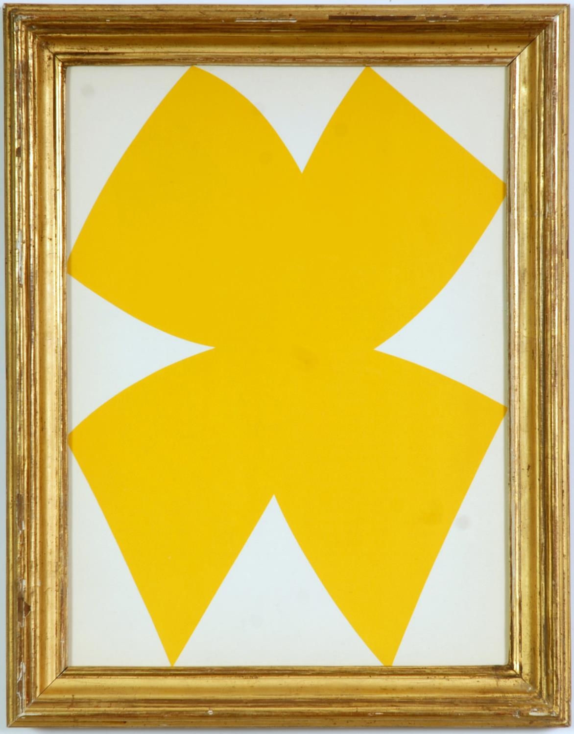 ELLSWORTH KELLY, Abstract in yellow, Lithograph 1964, printed by Maeght, 38 x 28 cm.