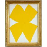 ELLSWORTH KELLY, Abstract in yellow, Lithograph 1964, printed by Maeght, 38 x 28 cm.