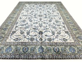 FINE SIGNED KURK KASHAN CARPET, 402cm x 310cm.