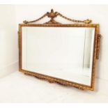 WALL MIRROR, Classical style, giltwood frame, bevelled edge glass, 76cm H x 98cm.