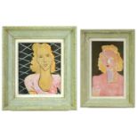 AFTER HENRI MATISSE, Deux Femmes, a pair of off set lithographs, vintage French frames.