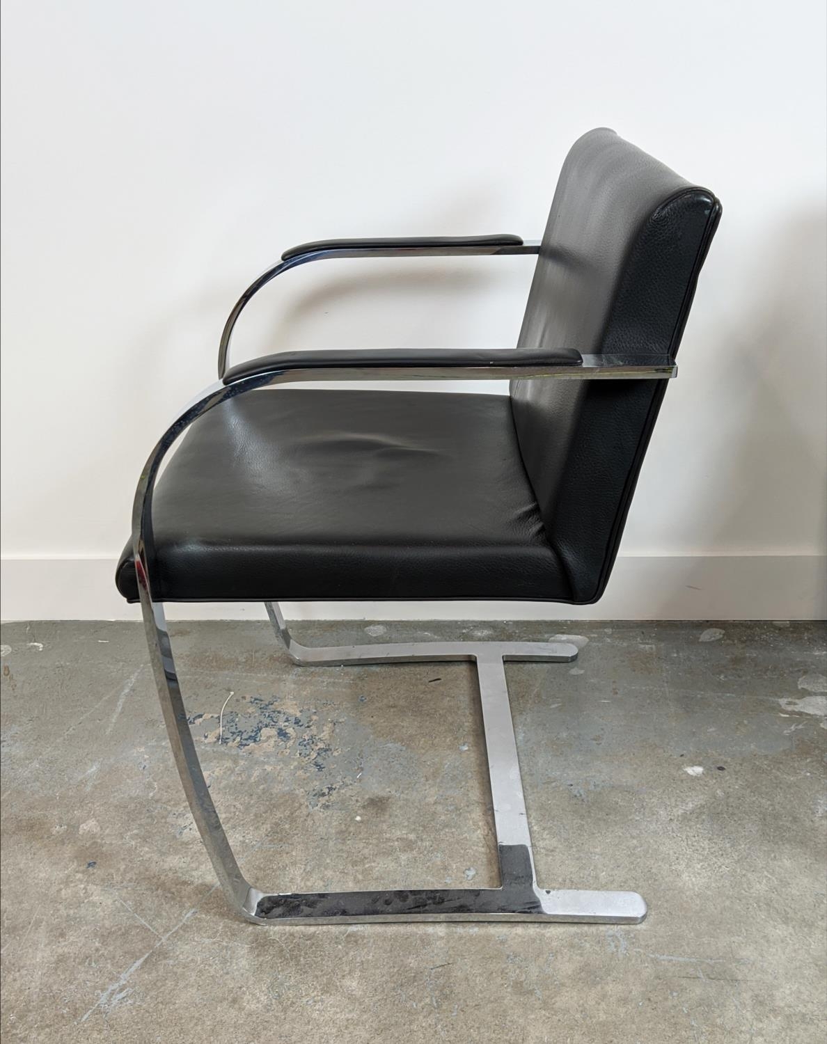 AFTER LUDWIG MIES VAN DER ROHE BRNO STYLE CHAIRS, a pair, 59cm W each (2) - Image 7 of 10