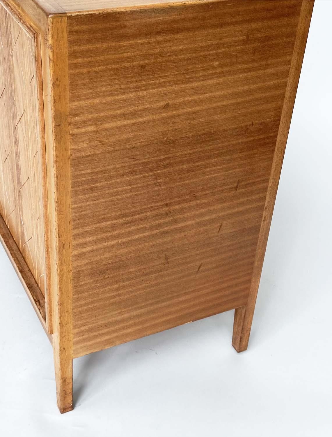 GORDON RUSSELL HELIX SIDEBOARD, walnut with two double helix incised panel doors, 120cm x 46cm x - Image 7 of 9