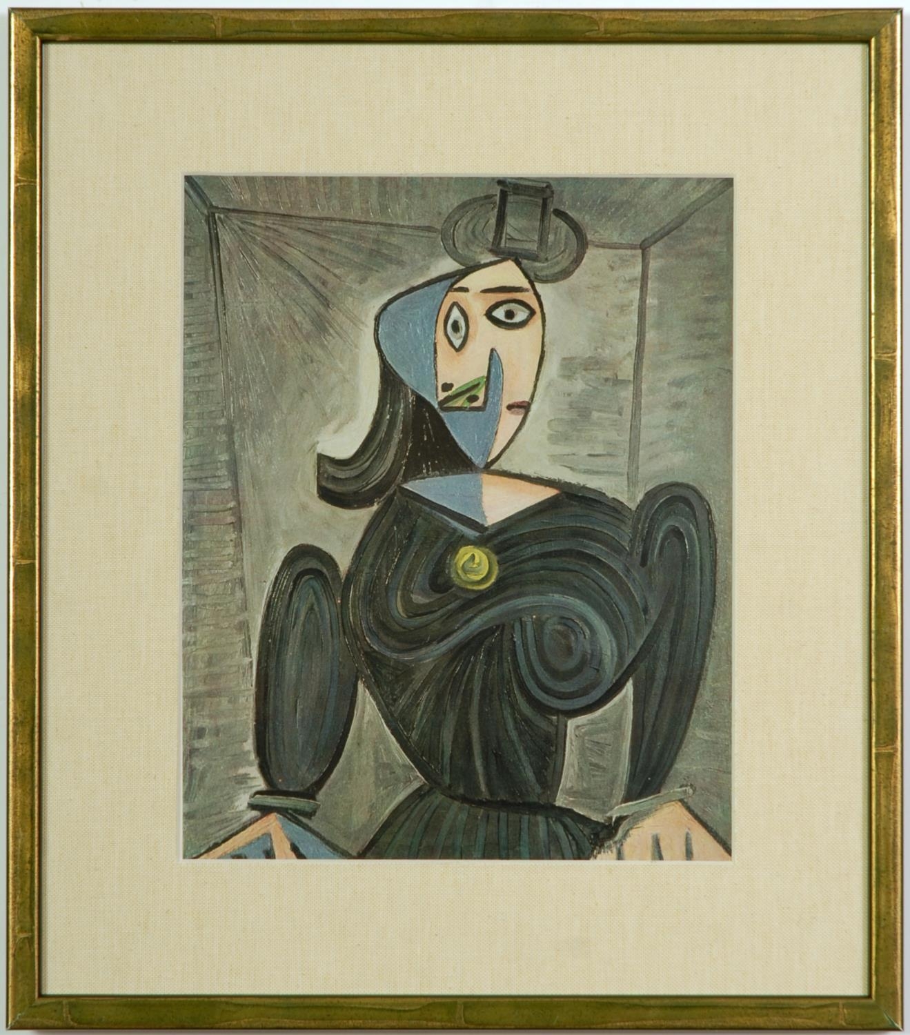 AFTER PABLO PICASSO, Femme Assise, a set of four off set lithographs, linen moutboard, various - Image 5 of 5