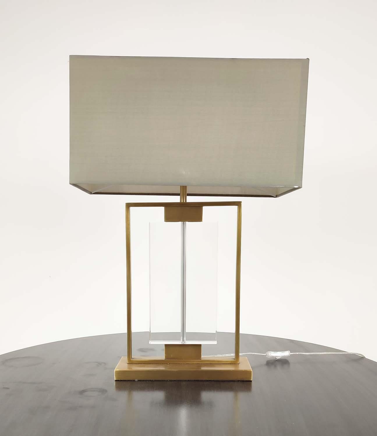 R V ASTLEY TABLE LAMPS, a pair, with shades, 68cm H. (2) - Image 4 of 9